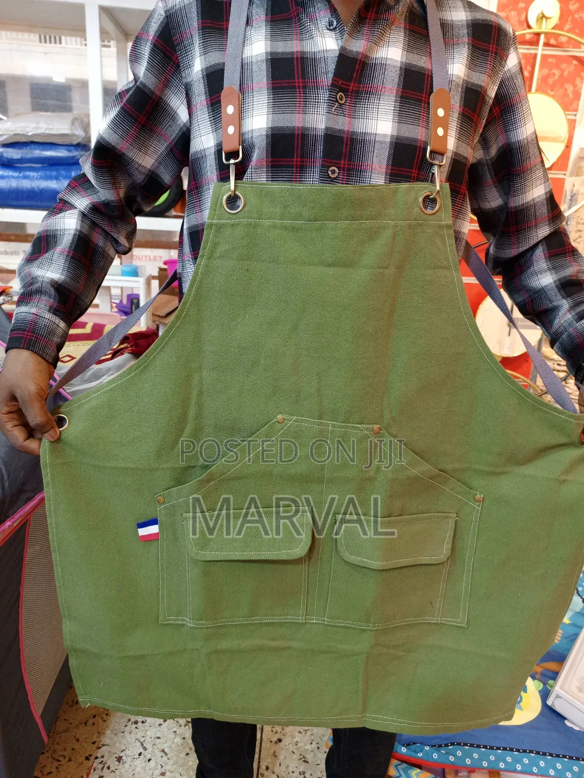 Women Men Chef Apron With Pockets Work