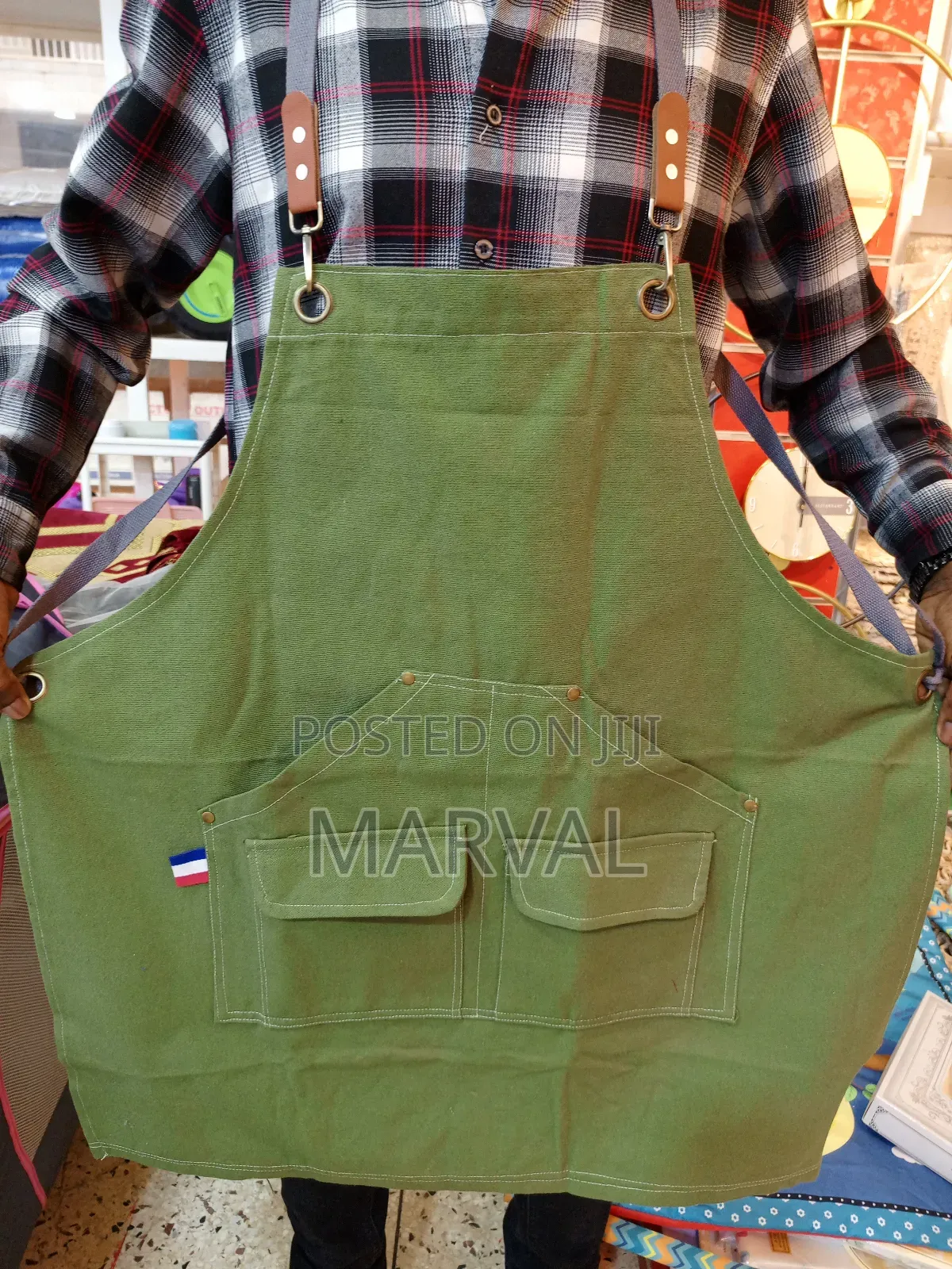 Women Men Chef Apron With Pockets Work
