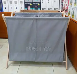 Double Laundry Hamper, Featuring Two Compartments