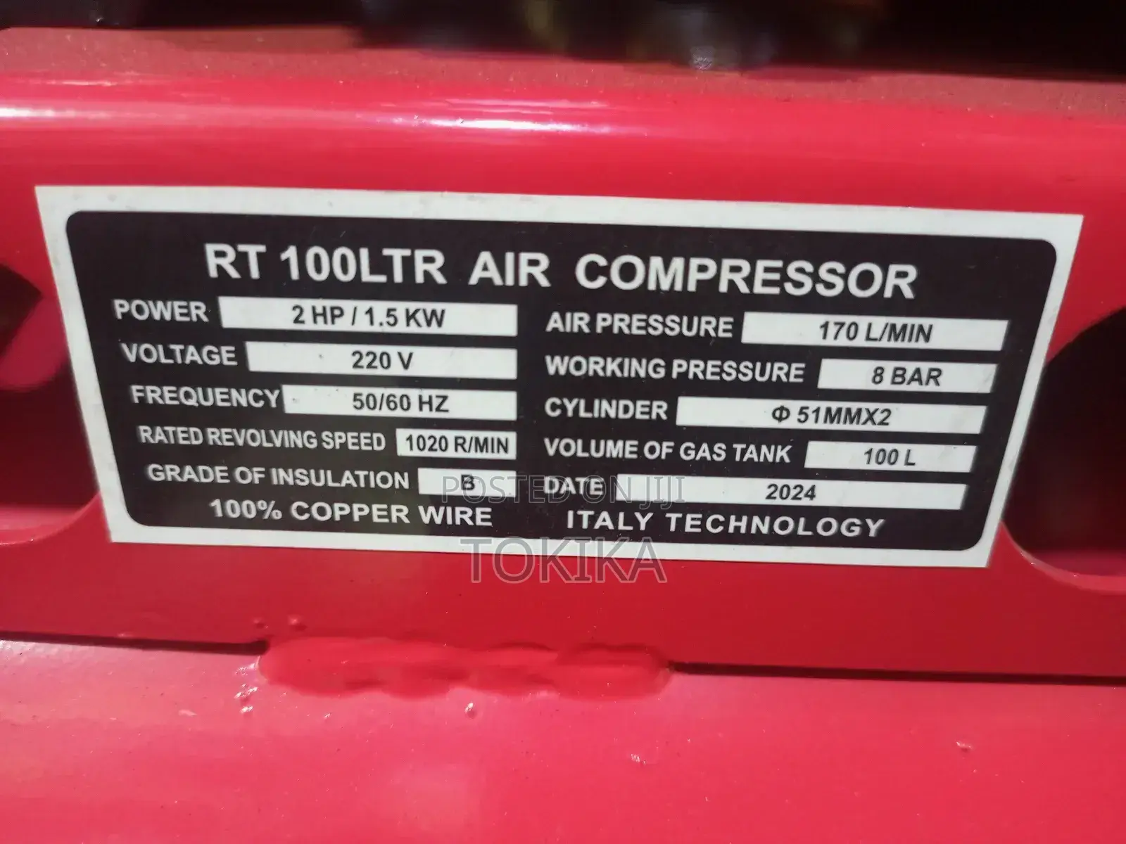 100litres Air Compressor Royalty Italy