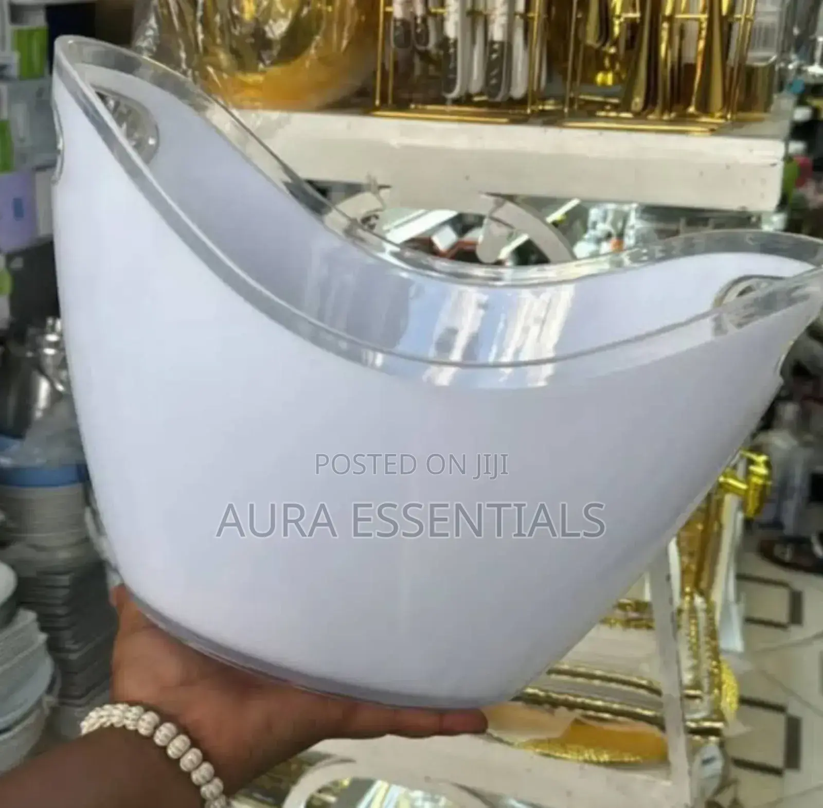 5l White Smoked Ice Bucket