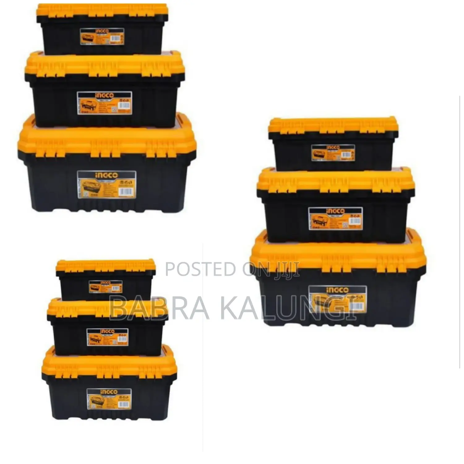 Ingco Pbxk0301 3pcs Plastic Tool Box Set (14,17,20 Inch)