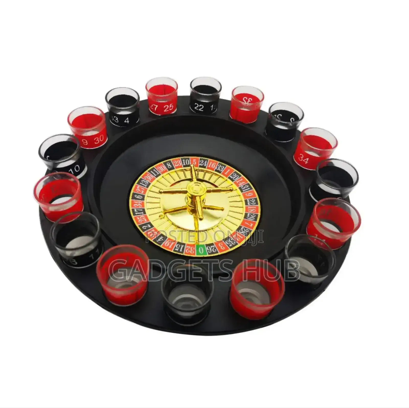 Drinking Roulette Game Set With 16 Glass Cups