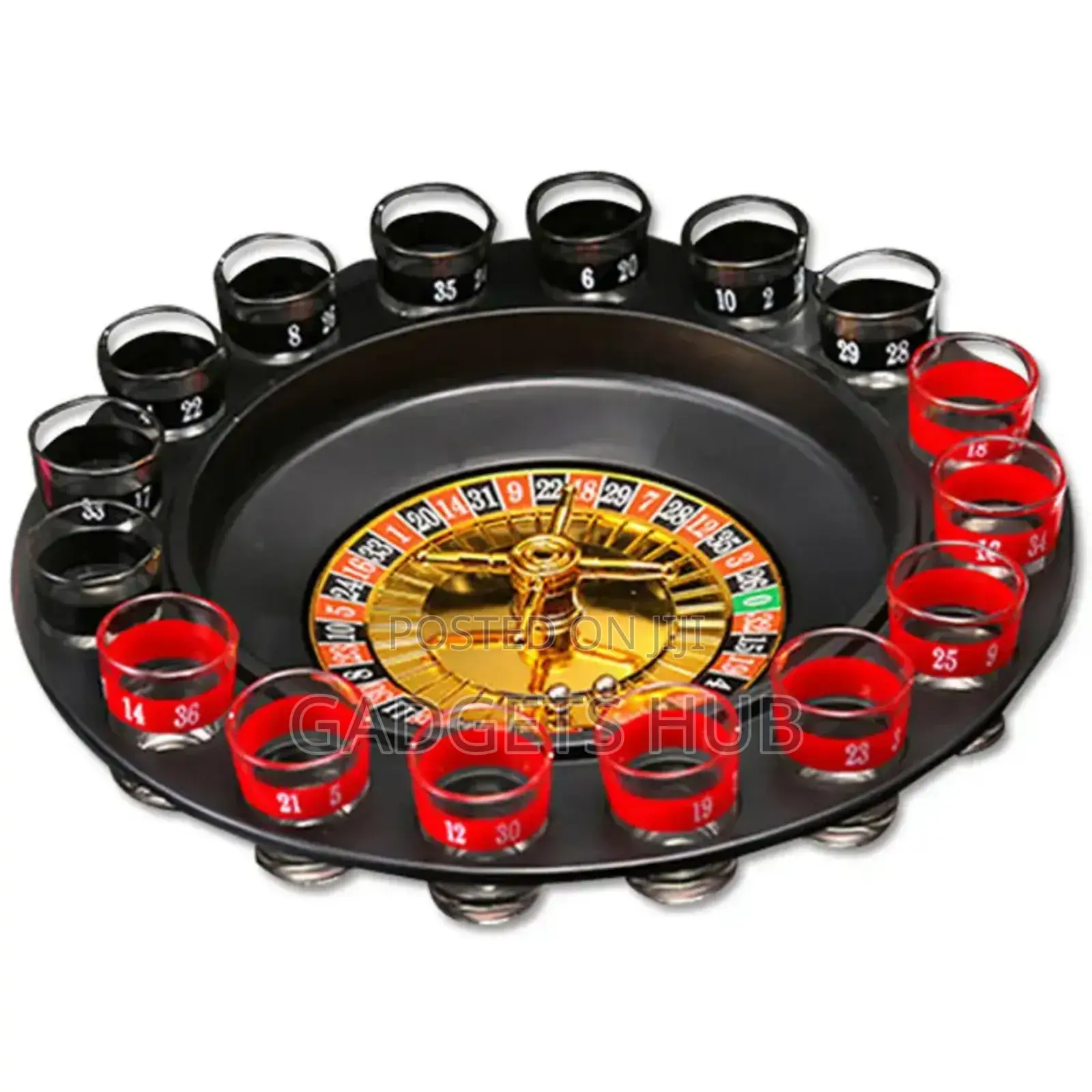 Drinking Roulette Game Set With 16 Glass Cups