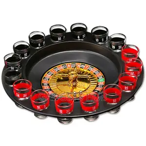 Drinking Roulette Game Set With 16 Glass Cups