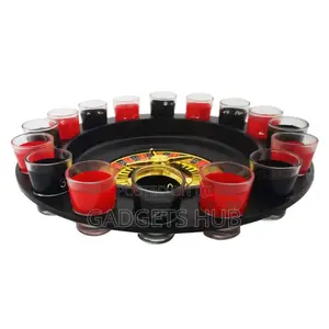Drinking Roulette Game Set With 16 Glass Cups