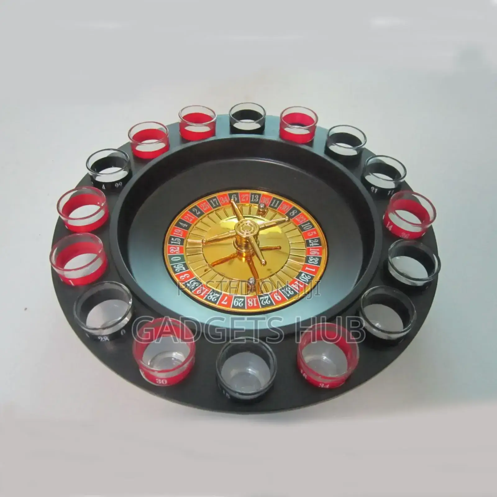 Drinking Roulette Game Set With 16 Glass Cups