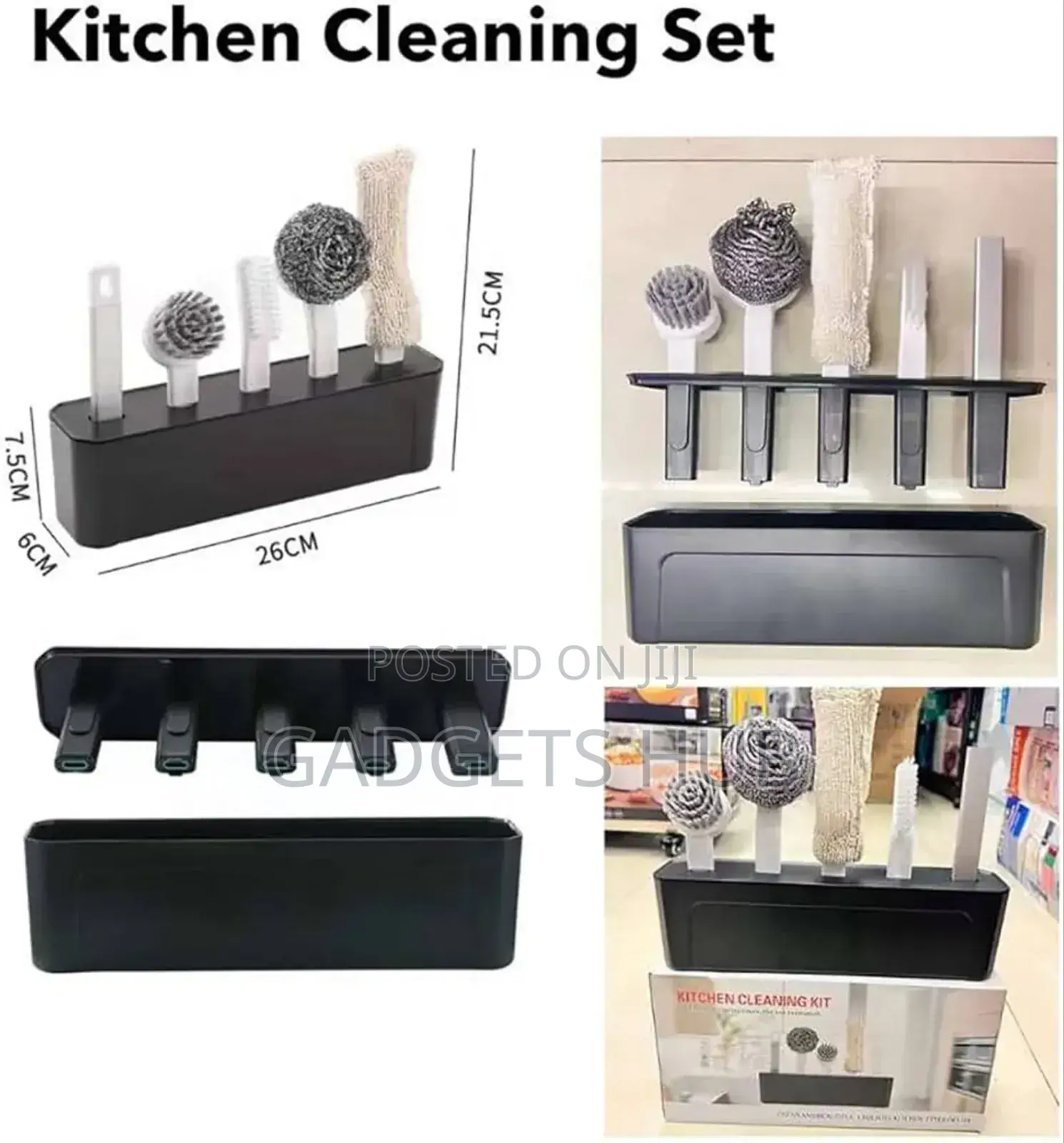 Multifunctional Kitchen
Cleaning Brush Set Bottle Dish Brush