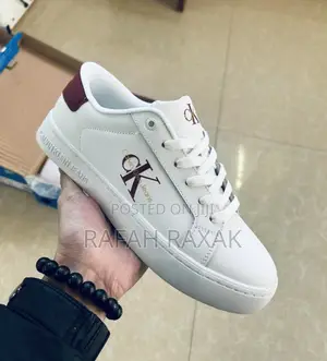 Original White/Maroon Calvin Klein Jeans Casual Sneakers