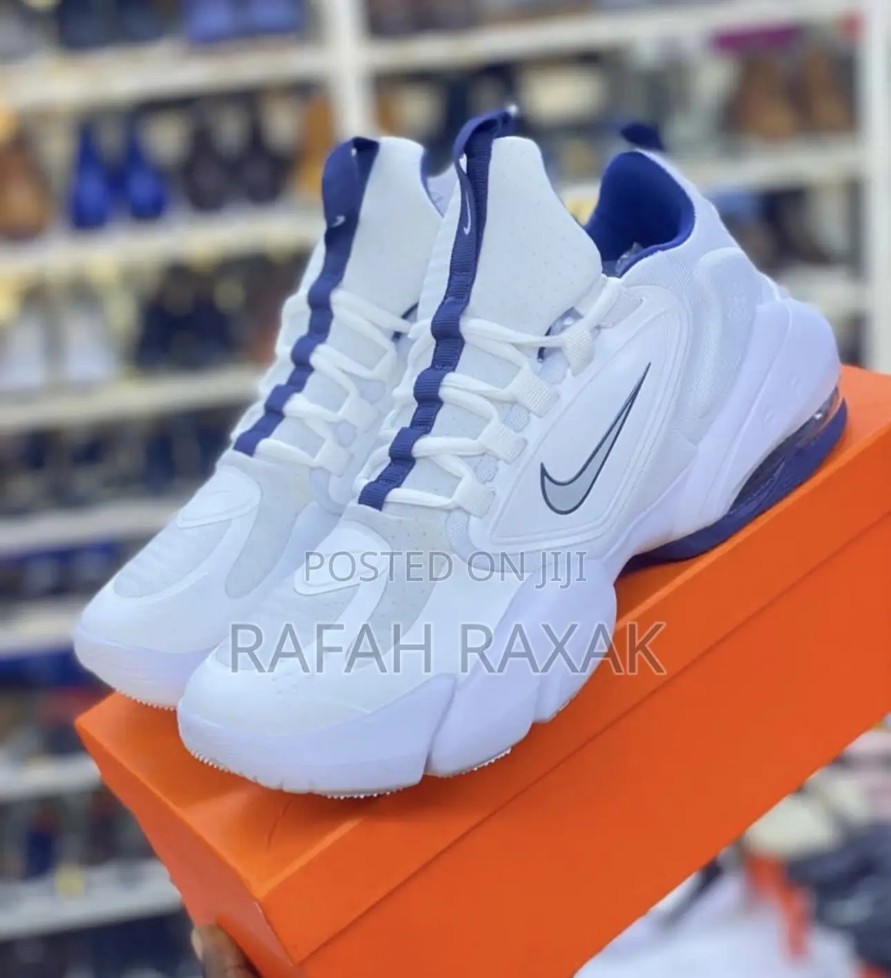 Original White/Blue Nike Air Max Alpha Savage Sneakers