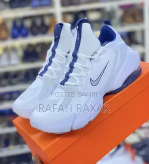 Original White/Blue Nike Air Max Alpha Savage Sneakers