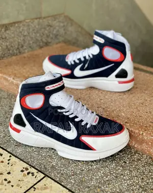 Nike Air Zoom Haurache Navy White Red Basketball Sneakers