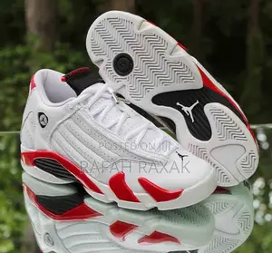 Original White/Red Nike Air Jordan 14 Retro Basketball Shoes