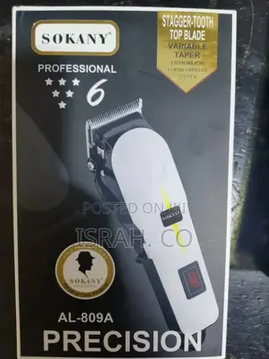 Sokany 6 Stagger-Tooth Top Blade Hair Clipper, Model Al-809a