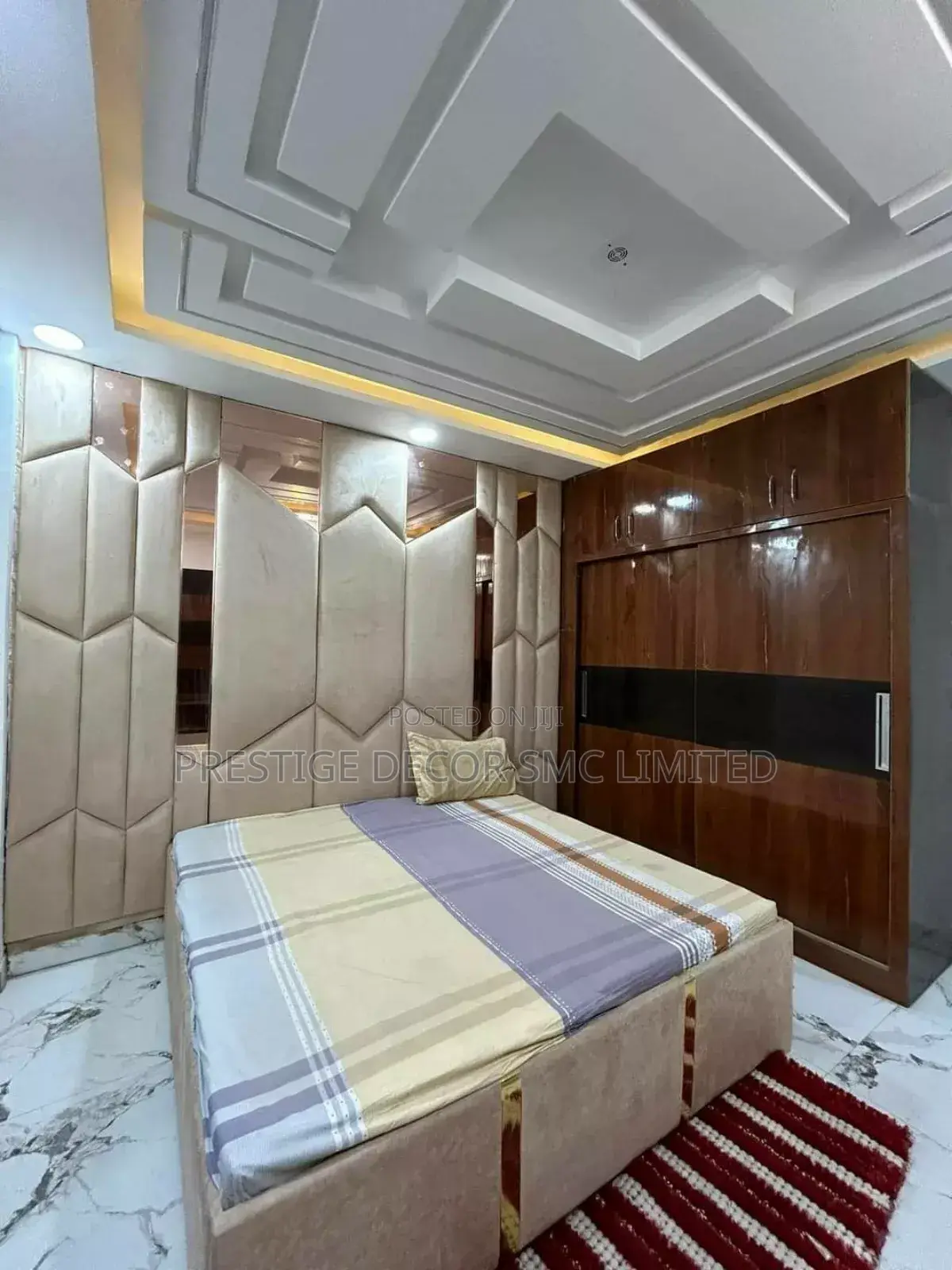 Gypsum Bedroom Ceiling. Amazing Decoration.