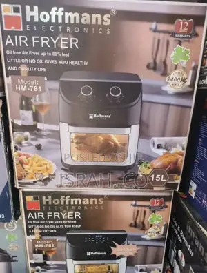 Hoffmans Brand Air Fryers Models Hm-781 and Hm-782.