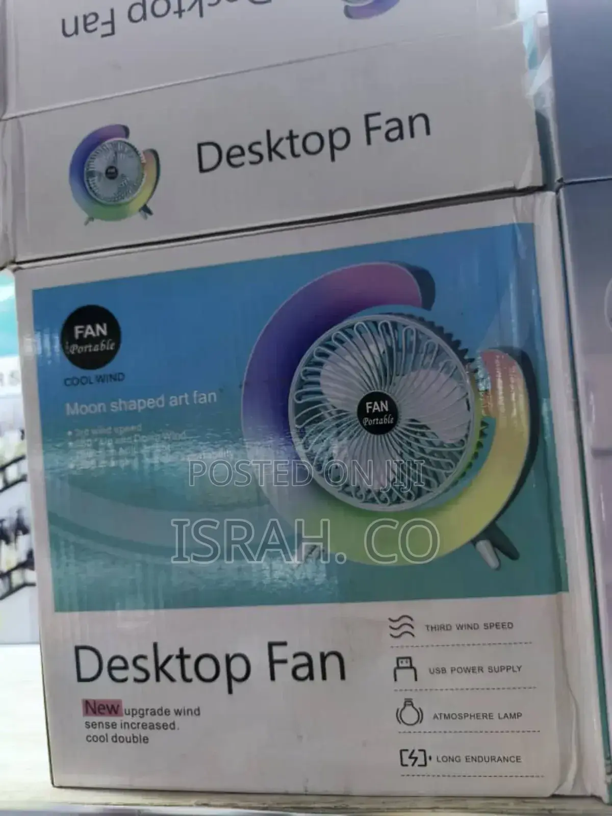 Portable, Rechargeable Usb Desktop Fan,