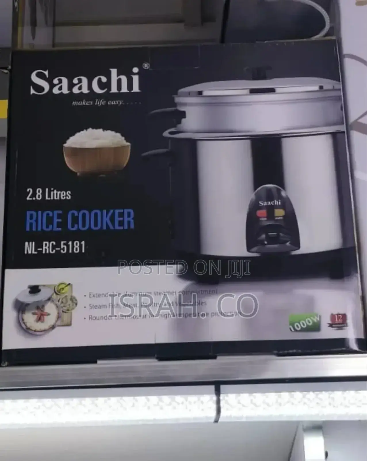 A Saachi 2.8-Liter Rice Cooker, Model Nl-Rc-5181