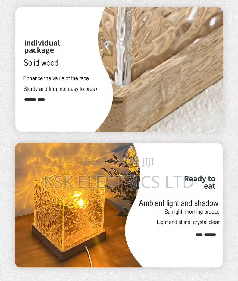 Night Light Wooden Led Lamp for Home Bedroom Office