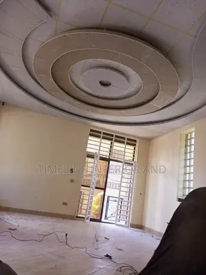 Gypsum Circular Design Ceiling on Board Works.