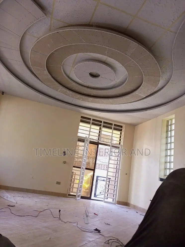 Gypsum Circular Design Ceiling on Board Works.