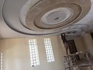 Gypsum Circular Design Ceiling on Board Works.
