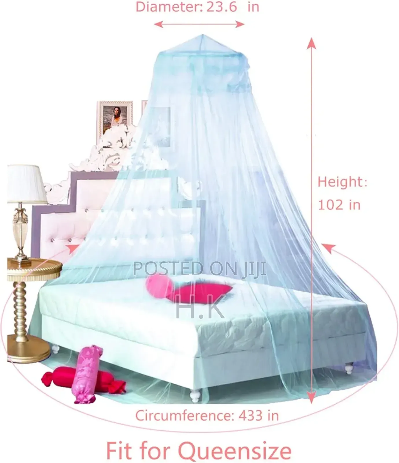 Bcbyou Princess Bed Canopy Netting Mosquito Net (Big)