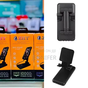 Zhy 2in1 10000mah Power Bank With Foldable Phone Holder