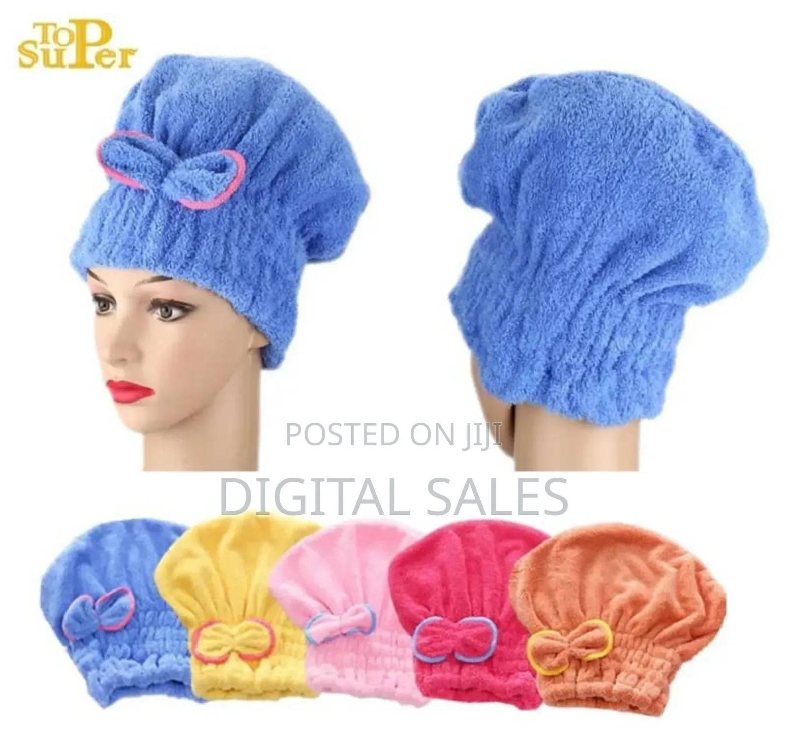 Microfiber Hair Quick Drying Towel Bath Wrap Shower Cap.