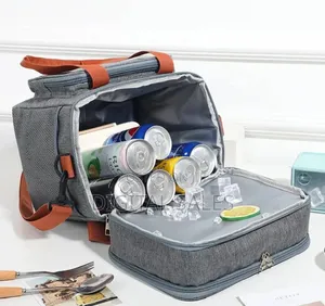Lunch Box Double Layer Thermal Lunch Bag Large Capacity