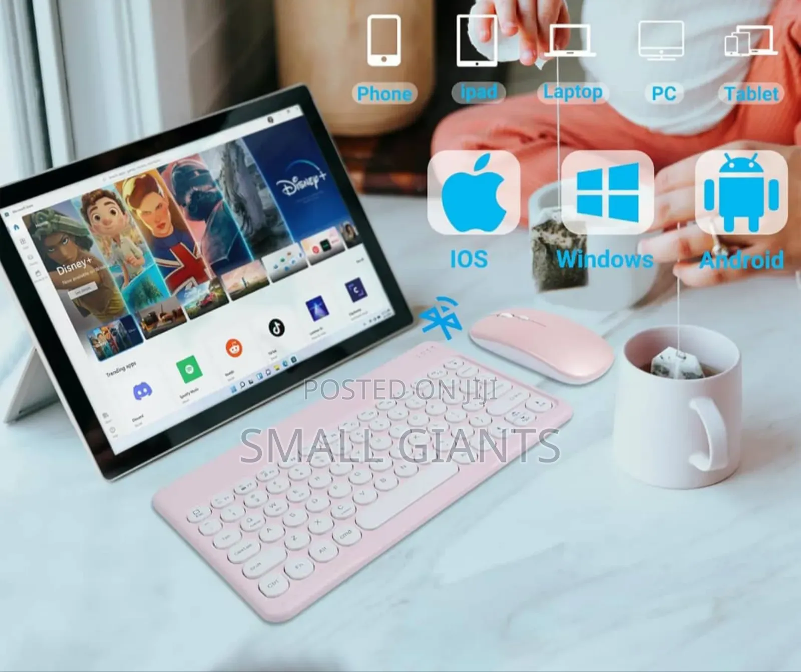 2in1 Bluetooth Keyboard and Mouse (iPad,Tablets,Smartphones)