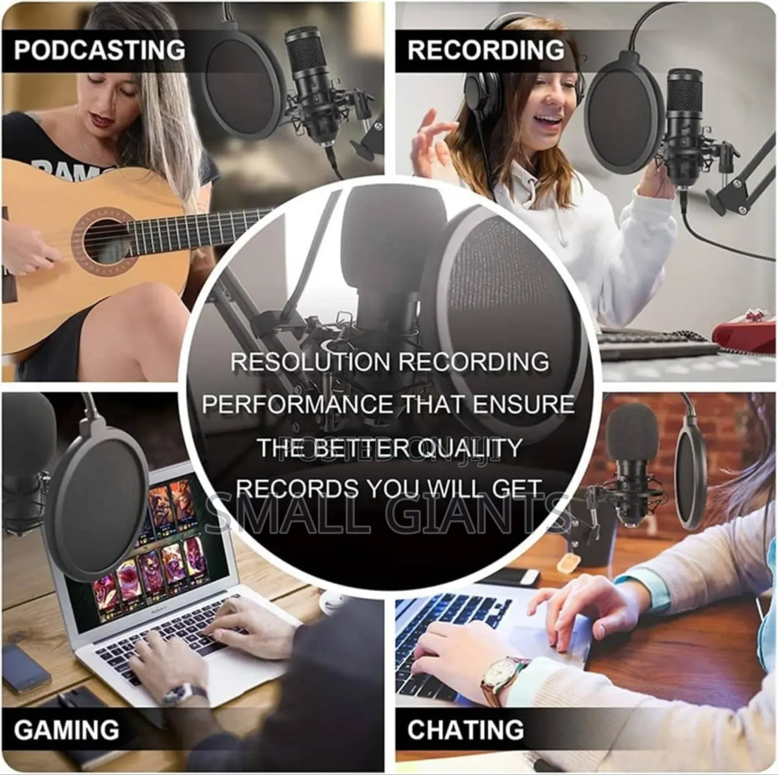 Sound Card Kit Condenser Microphone Set
