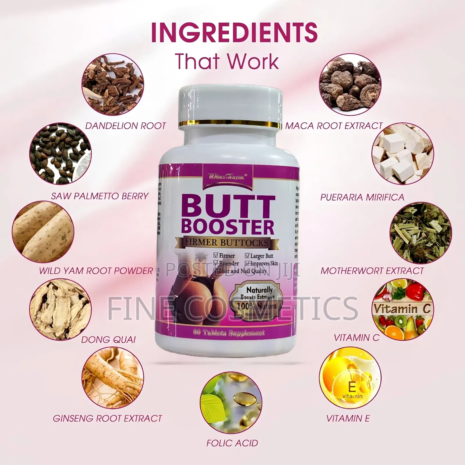 Wholesale Butt Booster Hips + Buttocks Enlargement 60tablets