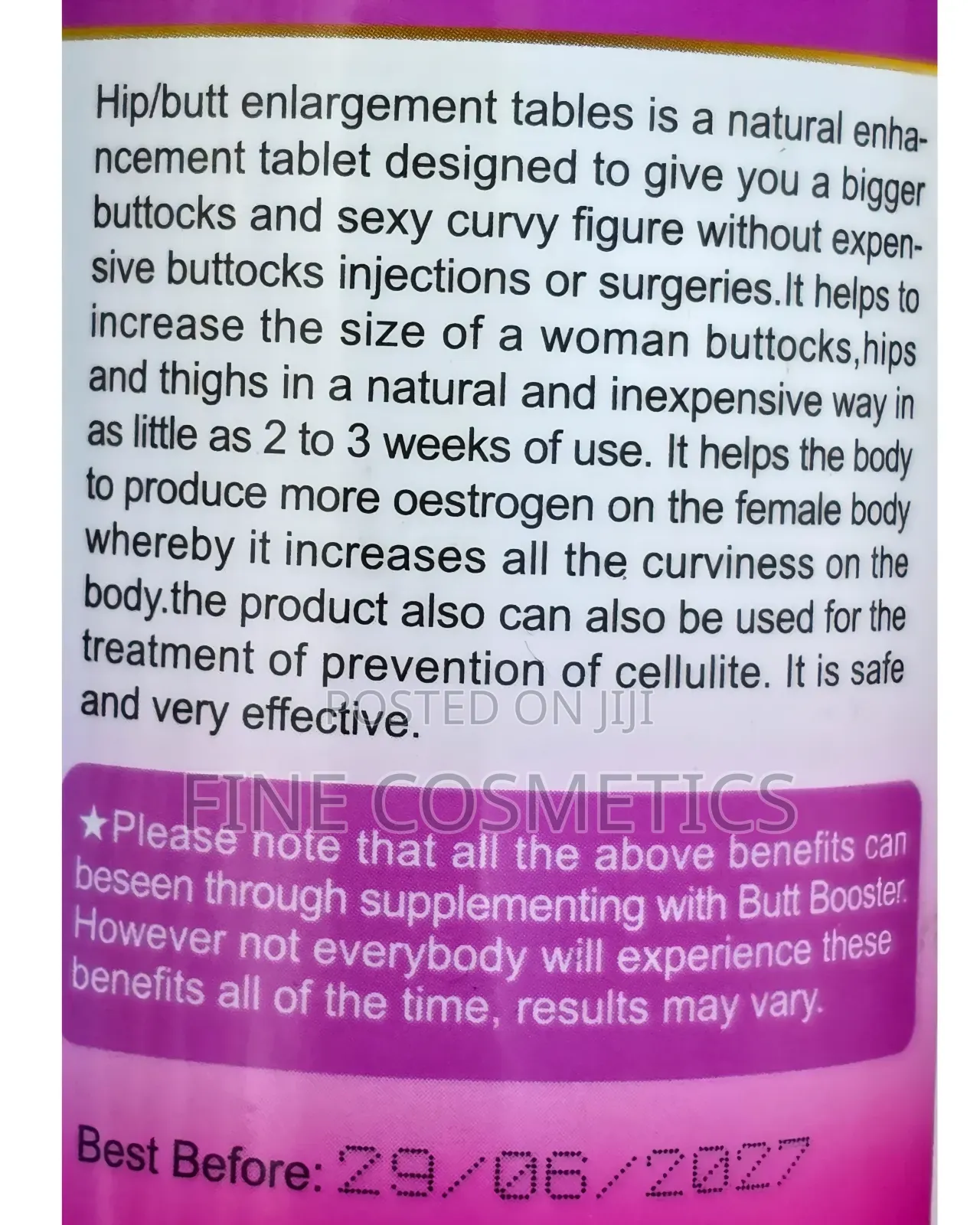 Wholesale Butt Booster Hips + Buttocks Enlargement 60tablets