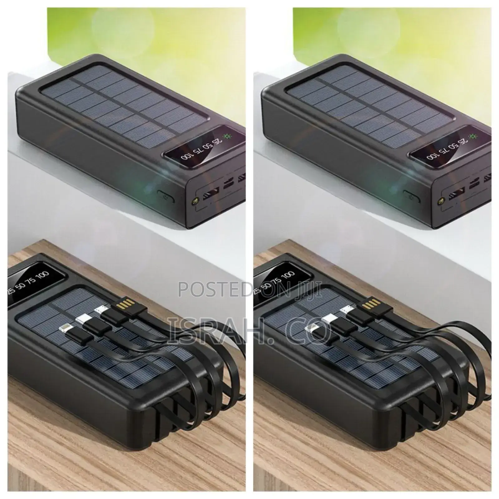 A Solar Power Bank Black