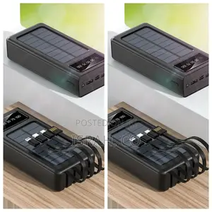 A Solar Power Bank Black