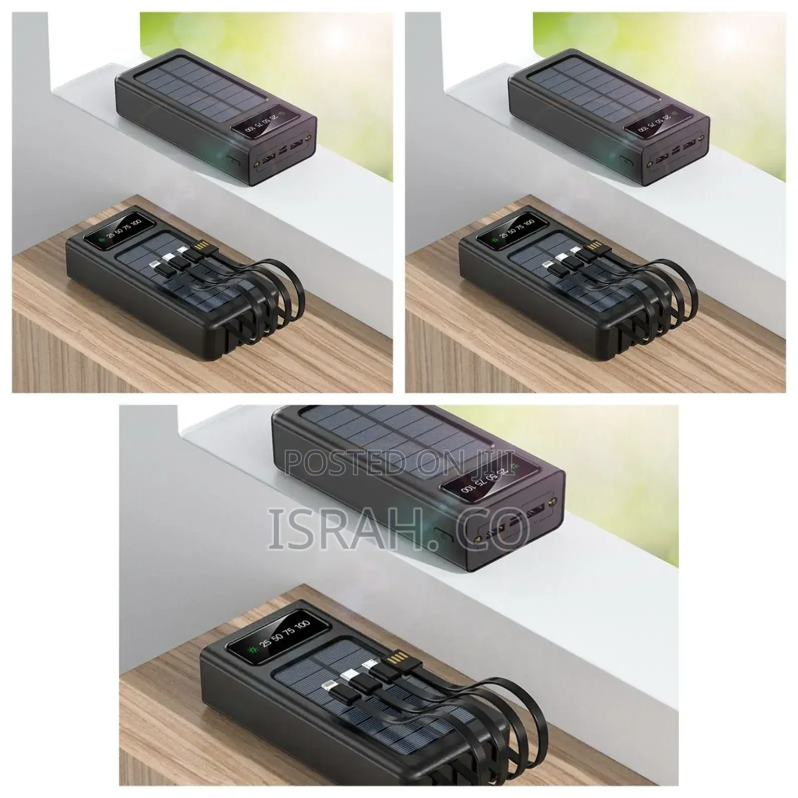 A Solar Power Bank Black