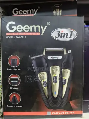 Geemy 3-in-1 Rechargeable Shaver Trimmer Set,Model Gm-6616