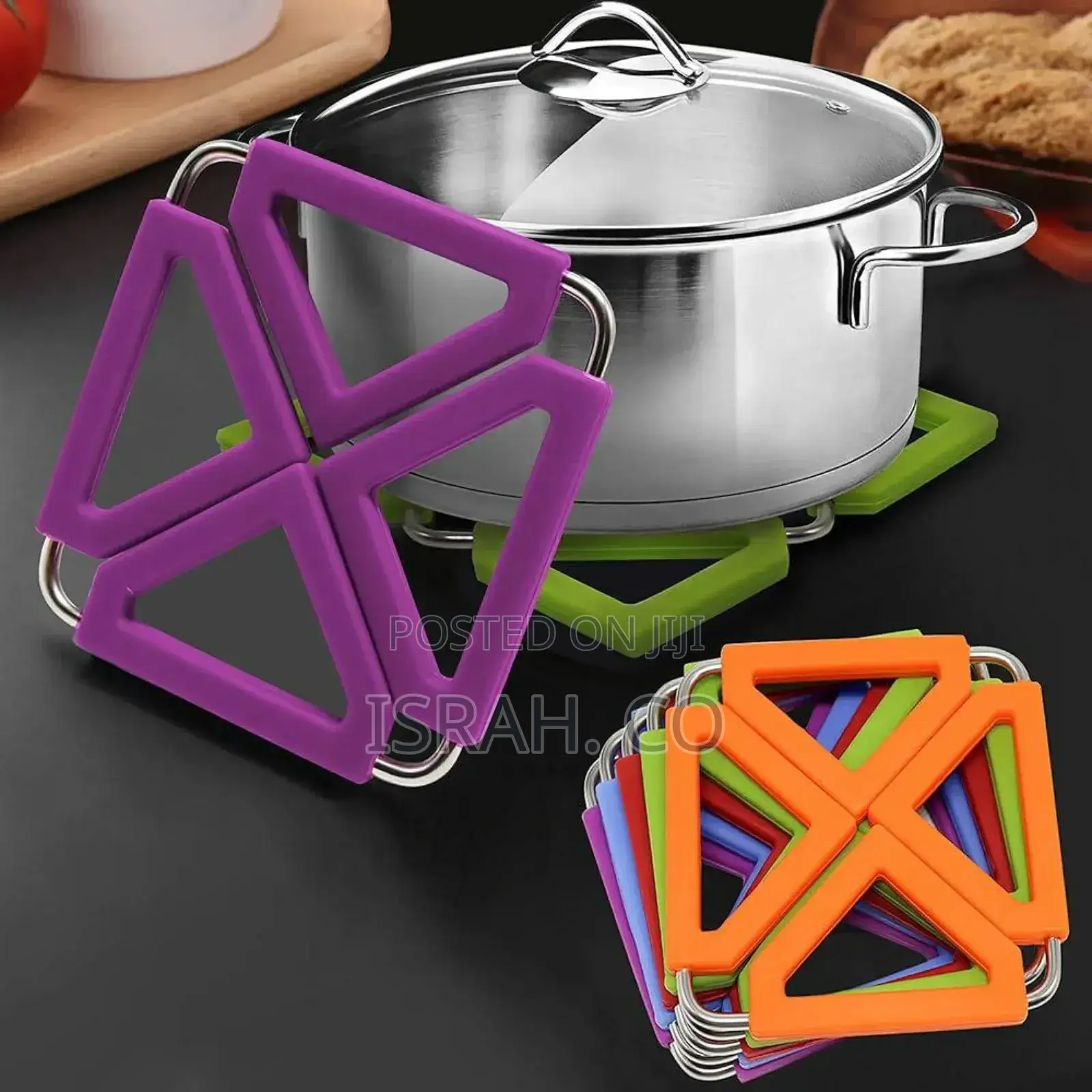 A Set of Four Silicone Pot Holders