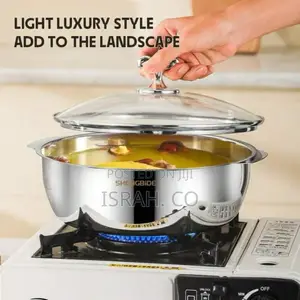 304 Stainless Steel Soup Pot With a Glass Lid