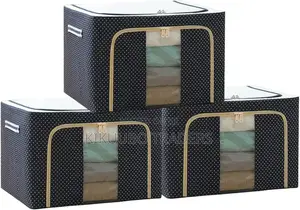 3pcs Foldable Clothes Storage Boxes