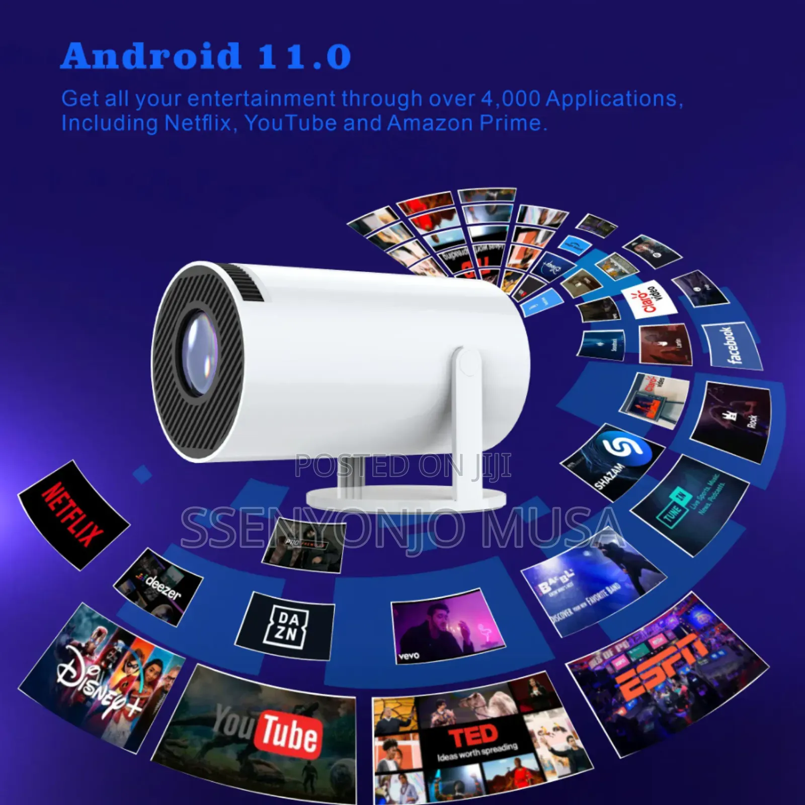 Android Smart Projector With Wifi, Bluetooth Support