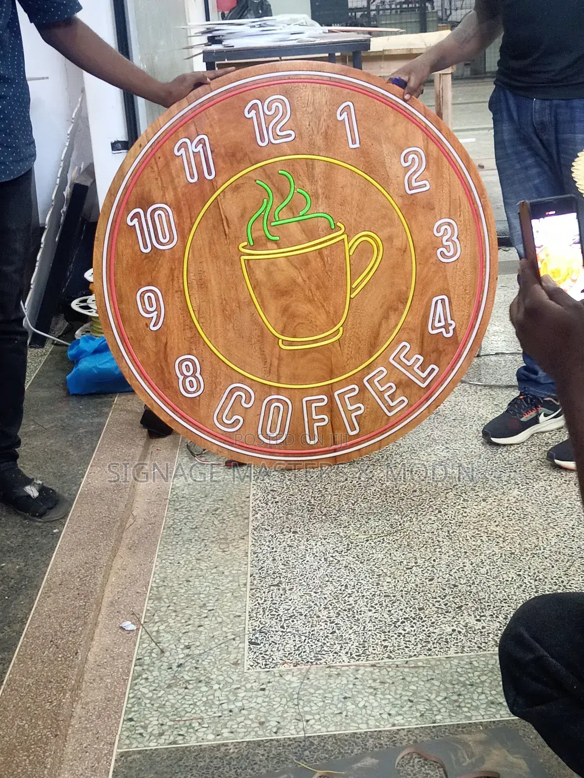 Wooden Logo Wall Clock
