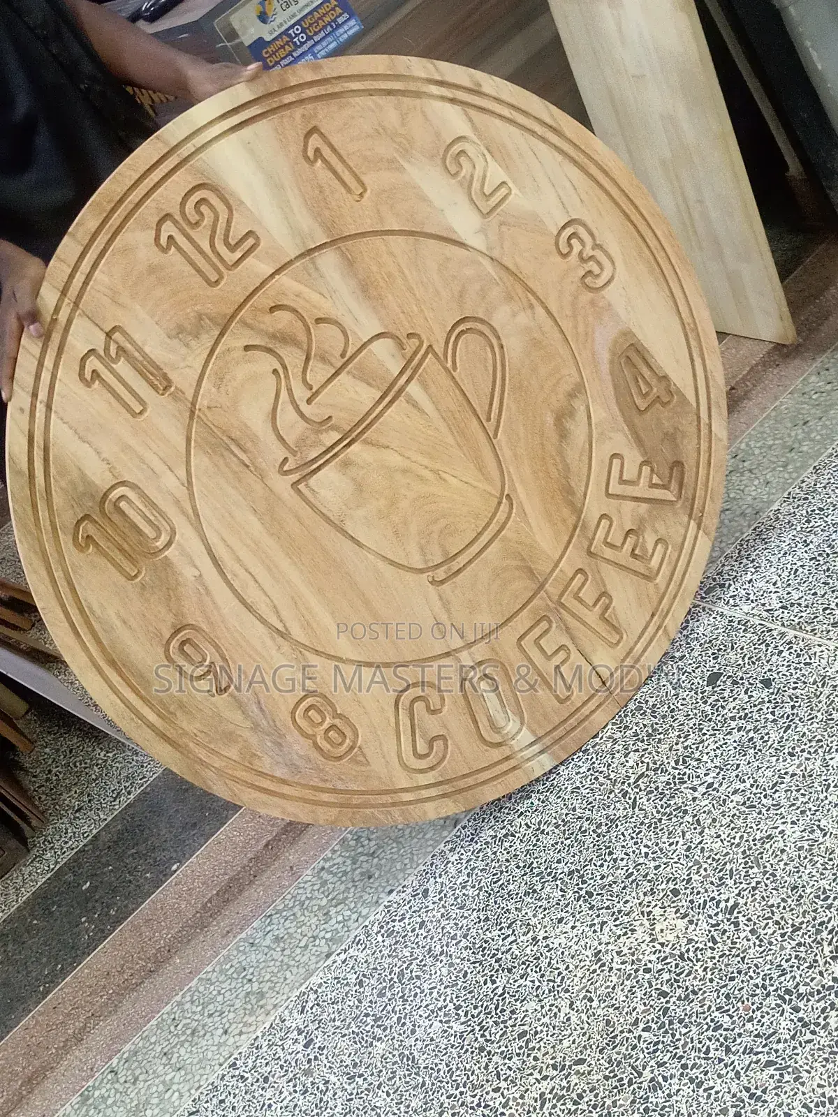 Wooden Logo Wall Clock