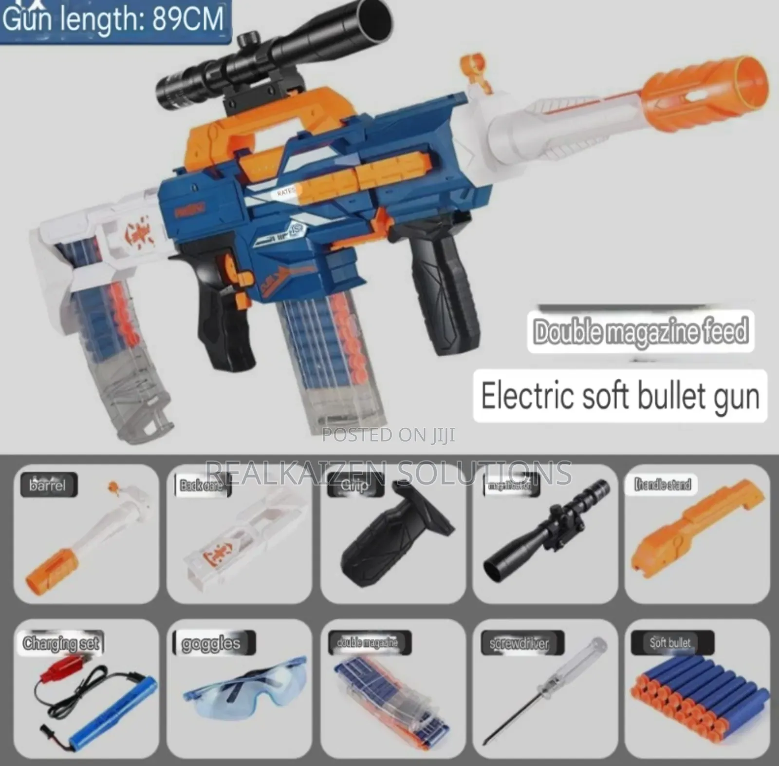 Fever Full-Automatic Soft Bullet Blaster Toy Gun| 15m Range