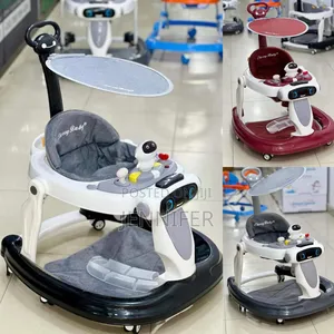 Adjustable Cherry Baby Walker With Sun Shade
