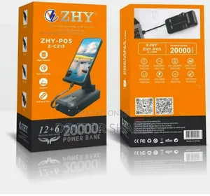 High Performance Zhy P05 20000mah Power With Phone Holder