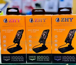 New Zhy 2 In1 10000mah Power Bank With Foldable Phone Holder