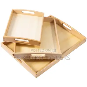 3pcs Wooden Serving Trays