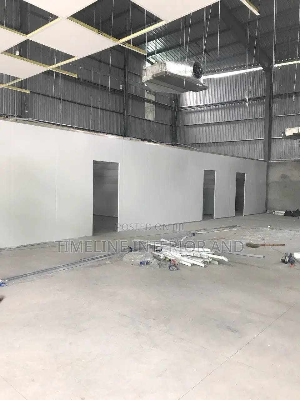 Suspended Ceiling and Aluminium Partitions.